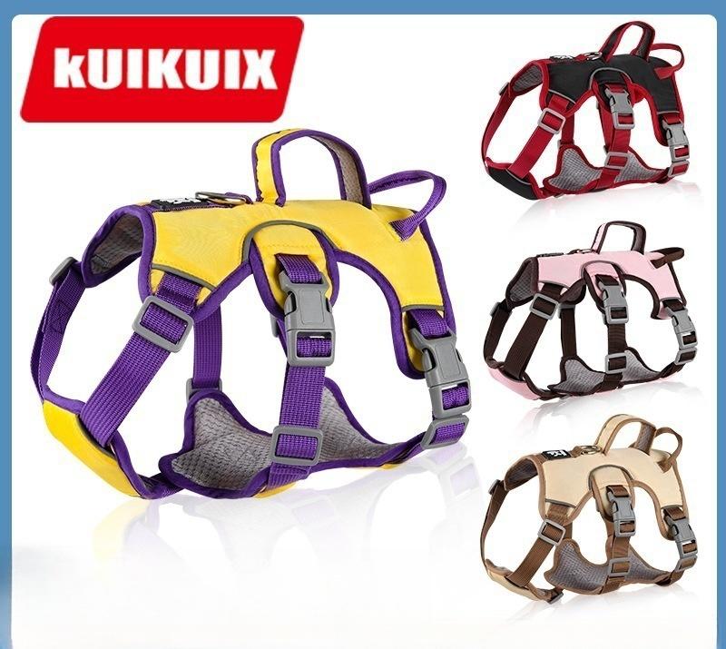 Reflective shock-absorbing explosion-proof dog walking chest harness Labrador collar
