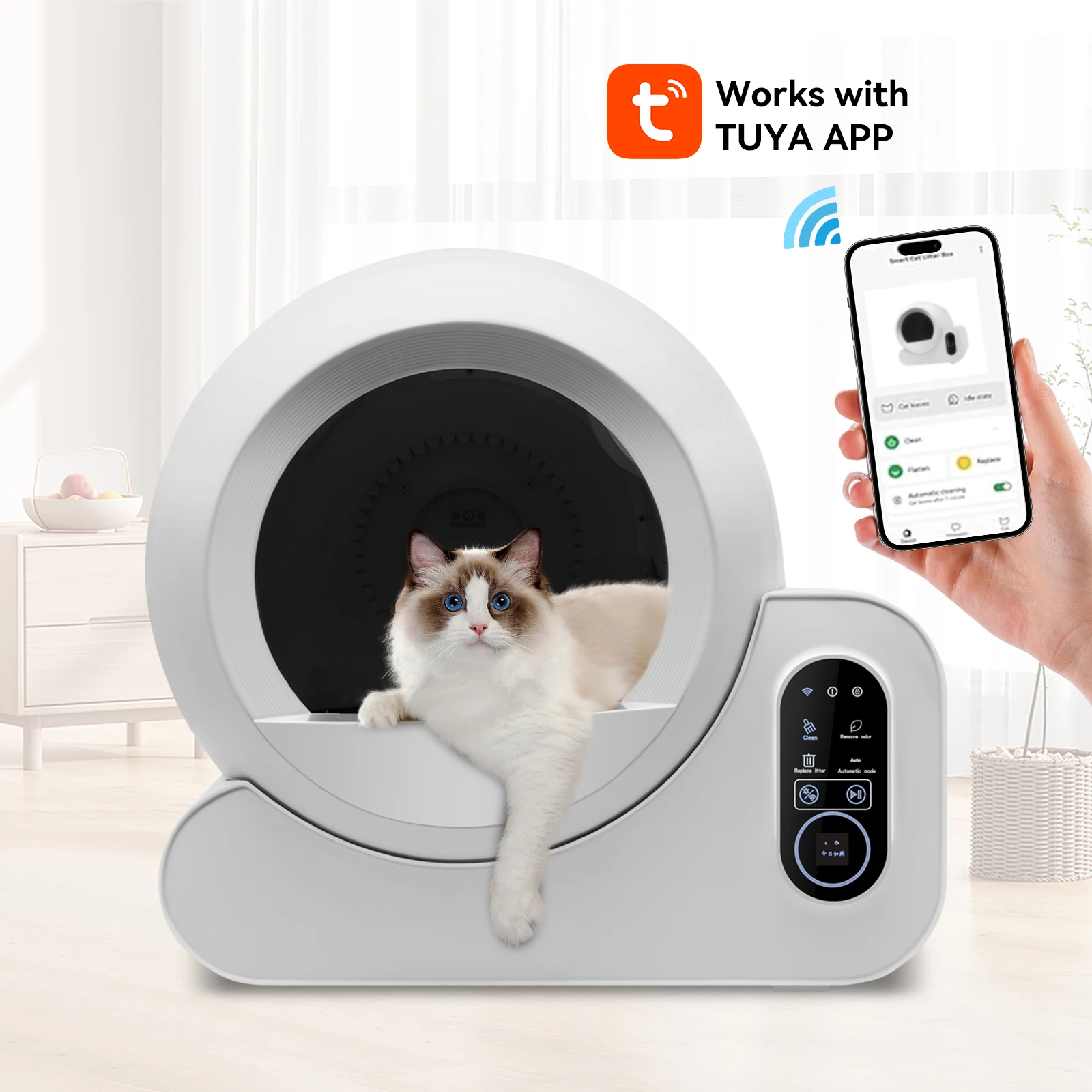 2025 Automatic Smart Cat Litter Box APP Control