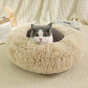 Removable and washable plush cat and dog deep sleeping pad