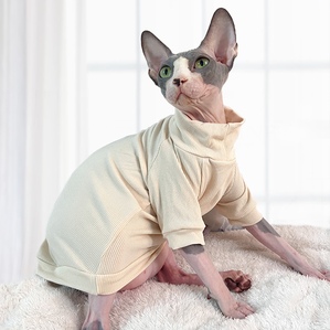 Pure cotton hairless cat clothes Autumn and winter medium-thick elastic T-shirt