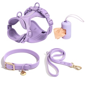 Waterproof adjustable chest harness three-piece suit Dog collar traction suit