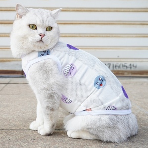 Summer thin British short hollow vest anti-shedding cat clothes