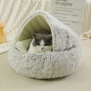 Autumn and winter semi-enclosed shell cat kennel warm supplies