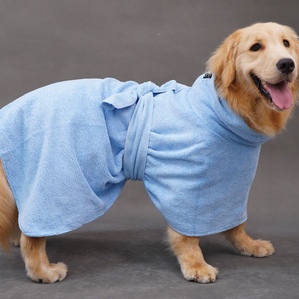Large dog pet quick-drying bathrobe