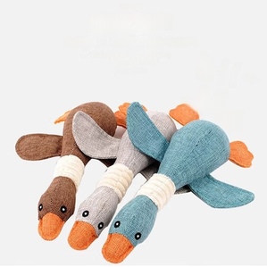Plush sounding wild goose toys Teddy Bichon teeth cleaning doll