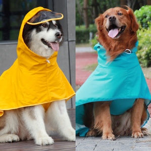 Belly protection waterproof dog clothes cloak Golden Retriever Border Collie Samoyed raincoat