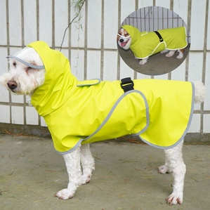 Reflective pet cloak rain cape large dog belly protection clothes