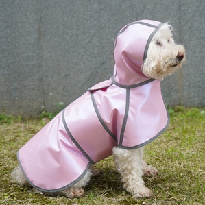 PU reflective pet raincoat waterproof Teddy dog ​​clothes