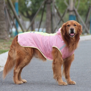 Reflective color matching pet jacket for spring and summer raincoat