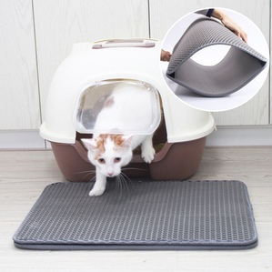 Double-layer Eva cat litter mat anti-scratch toilet mat