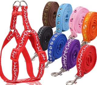 Nylon explosion-proof traction rope Cat and dog chest harness outdoor dog walking