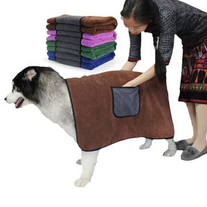 Large double-layer absorbent towel Microfiber dog bath towel