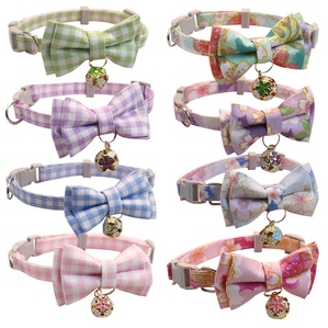 2025 new plaid bell pet collar for cats and dogs