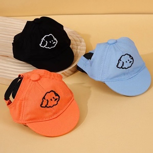 Korean soft-top pet baseball caps, Corgi Teddy sun protection universal