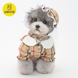 Beitu plaid pet hat, dog and cat clothing accessories