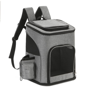 Breathable double shoulder pet backpack, convenient bag for dog and cat to go out