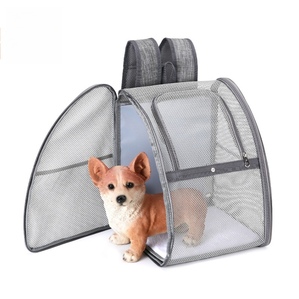 Mesh breathable pet backpack Convenient model for cats and dogs going out