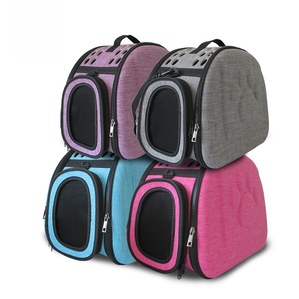 Folding single-shoulder pet travel bag, kitten and rabbit portable backpack