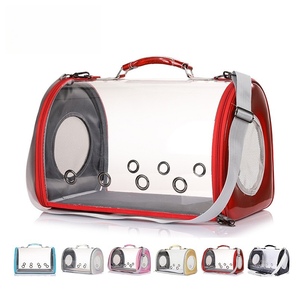 Transparent breathable pet backpack Side opening space cover bag