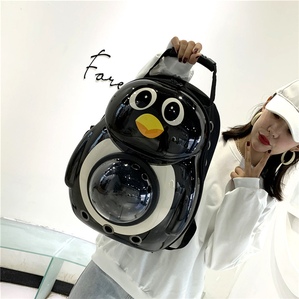 Textured transparent shoulder pet bag Cat travel portable bag