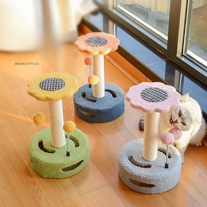 Small cat turntable climbing frame sisal scratching board platform