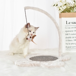 Plush sisal cat scratching board, mouse bite-resistant toys with hanging rope