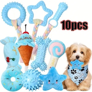 Tpr plush 10-piece set Small and medium-sized dog teething toys