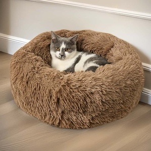 Winter thickened removable and washable furry cat and dog pet bed