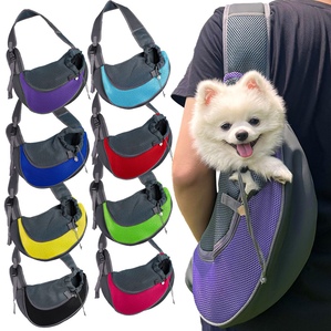 Crossbody pet bag sandwich mesh breathable and comfortable shoulder bag
