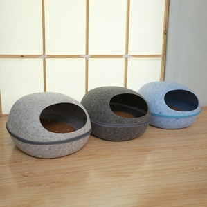 Semi-enclosed egg bed four-season comfortable cat bed