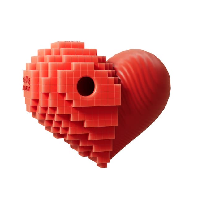 SANDDOG Art Heart Dog Toy — Watermelon