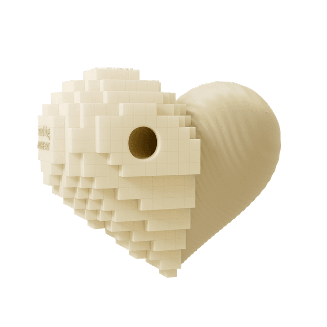 SANDDOG Art Heart Dog Toy — Melon