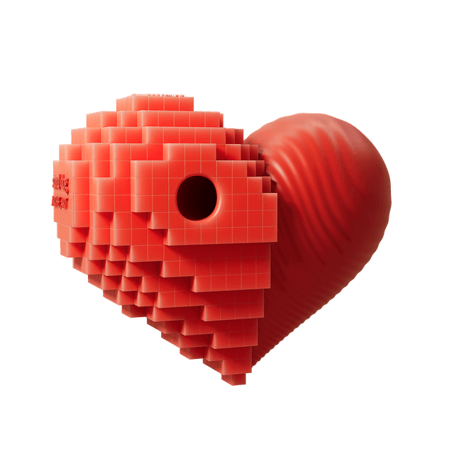 SANDDOG Art Heart Dog Toy — Watermelon